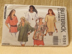 5521 SO EZ LOOSE PULLOVER SS-LS TOPS PATTERN XS-MD